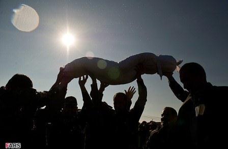 تشییع سه شهید گمنام در شهرستان بندر گز