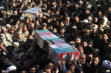 تشییع شهدای گمنام در ستاد نیروی هوایی سپاه