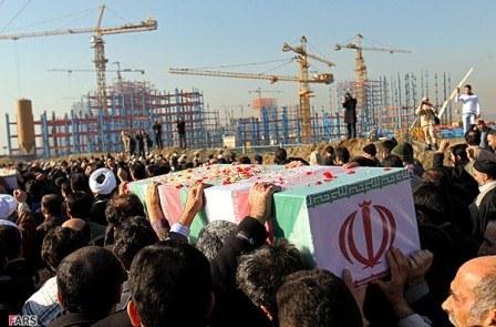 تشییع شهدای گمنام در ستاد نیروی هوایی سپاه