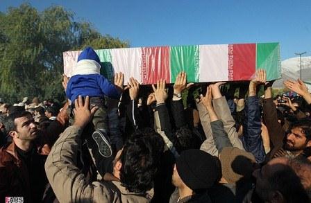 تشییع شهدای گمنام در ستاد نیروی هوایی سپاه