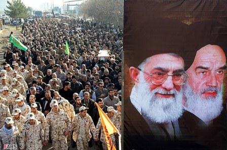 تشییع شهدای گمنام در ستاد نیروی هوایی سپاه