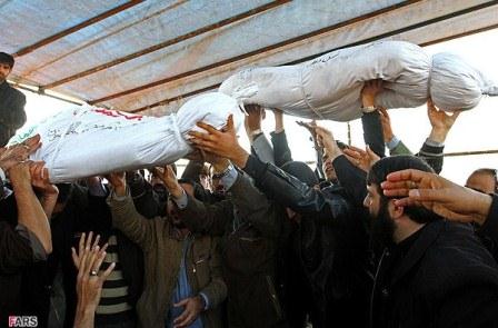 تشییع شهدای گمنام در ستاد نیروی هوایی سپاه