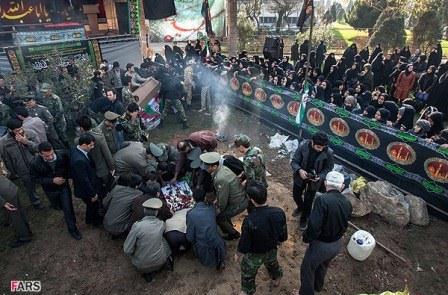 تشییع شهید گمنام در دانشگاه علوم پزشکی ارتش