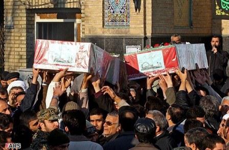 مراسم تشییع شهدای گمنام در شهرک شهید فکوری