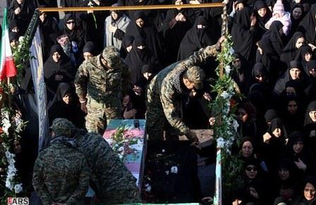 مراسم تشییع شهدای گمنام در شهرک شهید فکوری