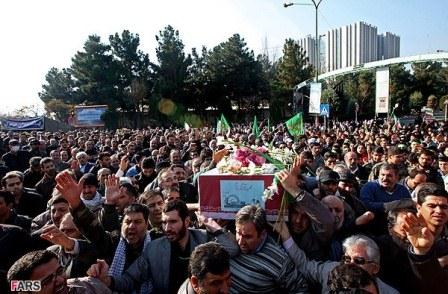 مراسم تشییع شهدای گمنام در شهرک شهید فکوری