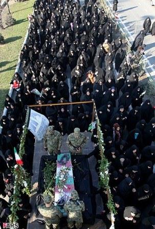 مراسم تشییع شهدای گمنام در شهرک شهید فکوری