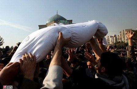 مراسم تشییع شهدای گمنام در شهرک شهید فکوری