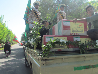 استقبال از شهدای گمنام در استان کرمان