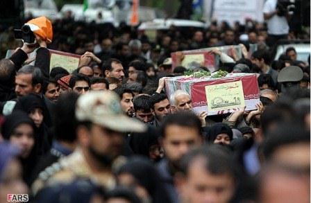 تشییع شهید حاج احمد صداقت و پنج شهید گمنام در اصفهان