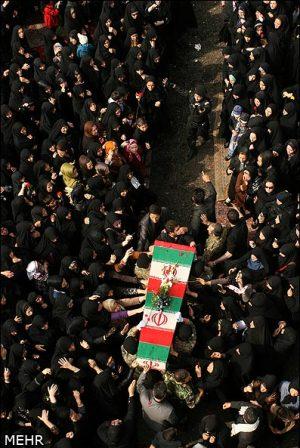 تشییع و خاکسپاری شهدای گمنام در شهرک کیانشهر تهران