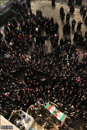 تشییع و خاکسپاری شهدای گمنام در شهرک کیانشهر تهران