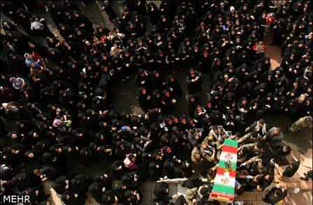 تشییع و خاکسپاری شهدای گمنام در شهرک کیانشهر تهران