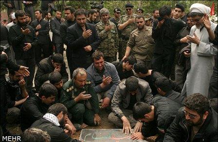 تشییع و خاکسپاری شهدای گمنام در شهرک کیانشهر تهران