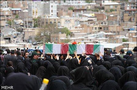 تشییع و خاکسپاری شهدای گمنام در استان اردبیل