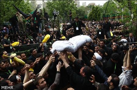 تشییع شهدای گمنام در خزانه بخارایی تهران