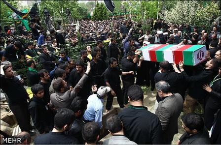 تشییع شهدای گمنام در خزانه بخارایی تهران