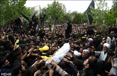 تشییع شهدای گمنام در خزانه بخارایی تهران