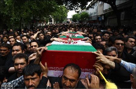 تشییع شهدای گمنام در خزانه بخارایی تهران