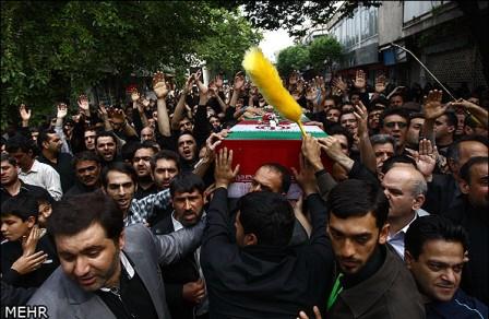 تشییع شهدای گمنام در خزانه بخارایی تهران