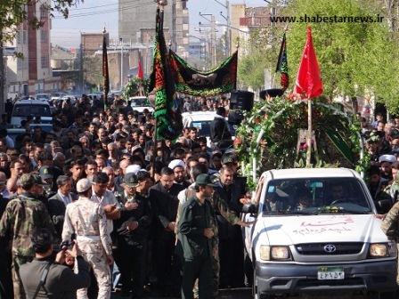 تشییع و خاکسپاری3شهید گمنام در شبستر