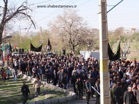 تشییع و خاکسپاری3شهید گمنام در شبستر