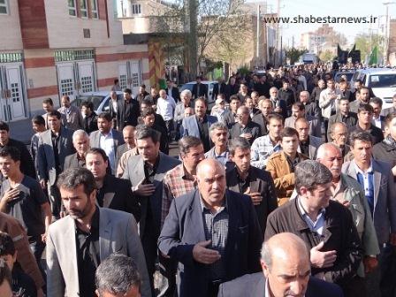 تشییع و خاکسپاری3شهید گمنام در شبستر