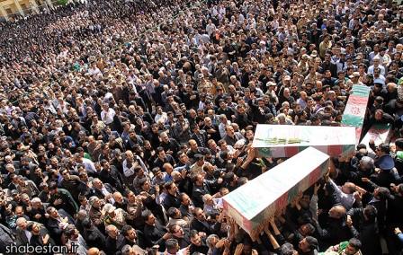 تشییع و خاکسپاری شهدای گمنام در دانشگاه گلستان