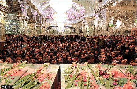 تشییع و خاکسپاری شهدای گمنام در دانشگاه گلستان