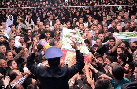 تشییع و خاکسپاری شهدای گمنام در دانشگاه گلستان