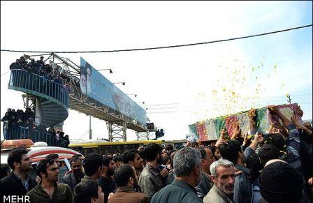 تشییع و خاکسپاری شهدای گمنام در دانشگاه آزاد بابل