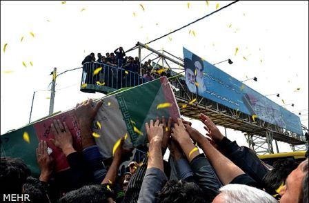 تشییع و خاکسپاری شهدای گمنام در دانشگاه آزاد بابل