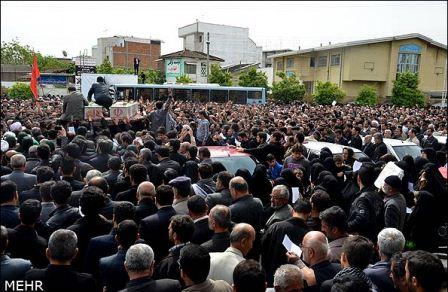 تشییع و خاکسپاری شهدای گمنام در دانشگاه آزاد بابل