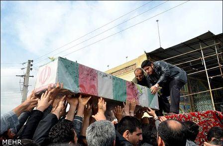 تشییع و خاکسپاری شهدای گمنام در دانشگاه آزاد بابل