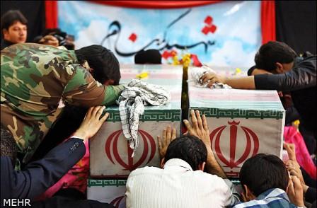 تشییع و خاکسپاری شهدای گمنام در اردکان یزد