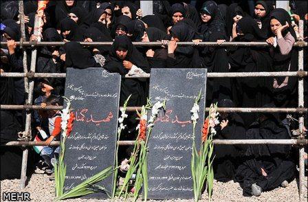 تشییع و خاکسپاری شهدای گمنام در شهر جوین