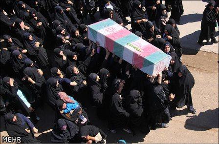 تشییع و خاکسپاری شهدای گمنام در شهر جوین