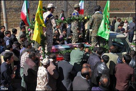 تشییع و خاکسپاری شهدای گمنام در سود جان چهار محال بختیاری