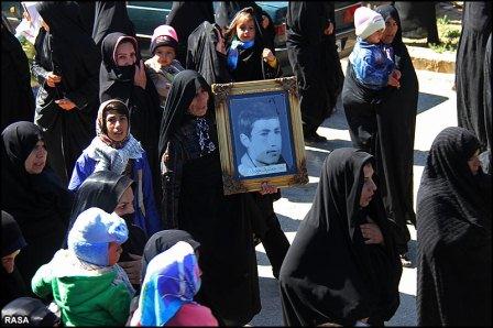 تشییع و خاکسپاری شهدای گمنام در سود جان چهار محال بختیاری