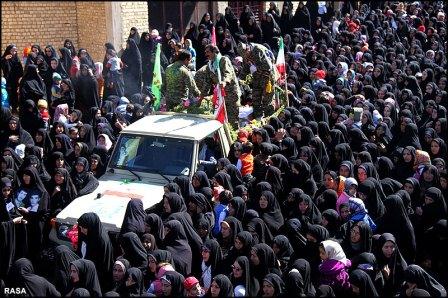 تشییع و خاکسپاری شهدای گمنام در سود جان چهار محال بختیاری