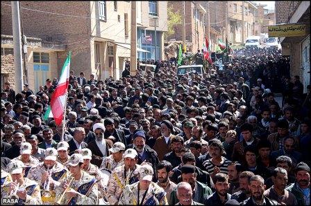 تشییع و خاکسپاری شهدای گمنام در سود جان چهار محال بختیاری