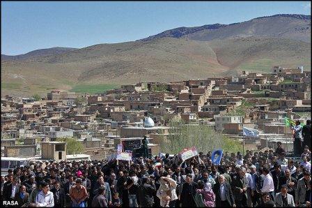 تشییع و خاکسپاری شهدای گمنام در سود جان چهار محال بختیاری