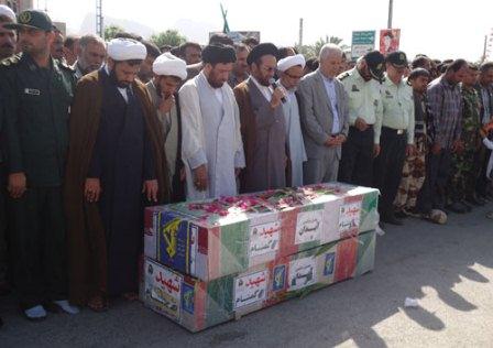 تشییع و خاکسپاری شهدای گمنام درآبدان