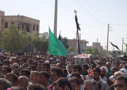 تشییع و خاکسپاری شهدای گمنام درآبدان