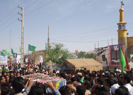 تشییع و خاکسپاری شهدای گمنام درآبدان