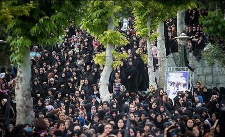 تشییع و خاکسپاری سه شهید گمنام در بوستان پلیس