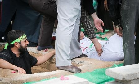 تشییع و خاکسپاری سه شهید گمنام در بوستان پلیس