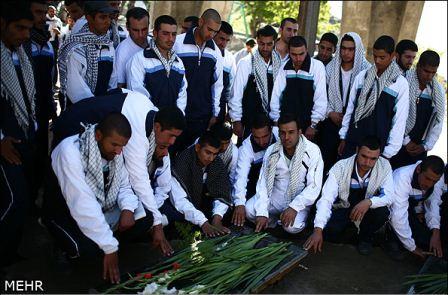 گرامیداشت هشت شهید گمنام تپه نور الشهدا