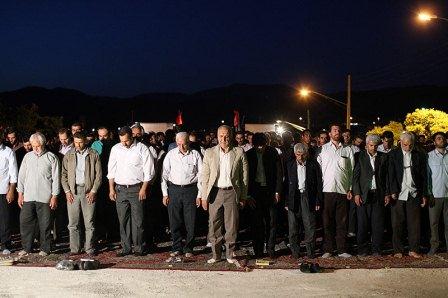 مراسم استقبال از ماه مبارک رمضان در جوار مزار شهدای گمنام تپه نورالشهدا قزوین