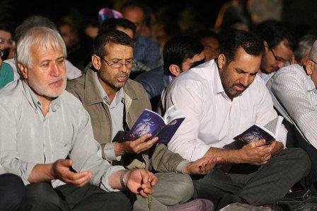 مراسم استقبال از ماه مبارک رمضان در جوار مزار شهدای گمنام تپه نورالشهدا قزوین